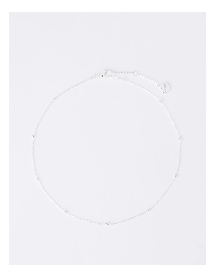 Fine Crystal Double Layer Necklace in Silver image 6