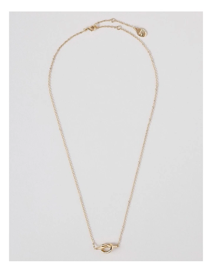 Knot Pendant Necklace in Gold image 1