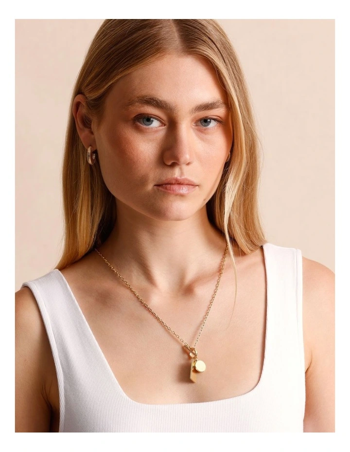 Charm Necklace in Gold image 2