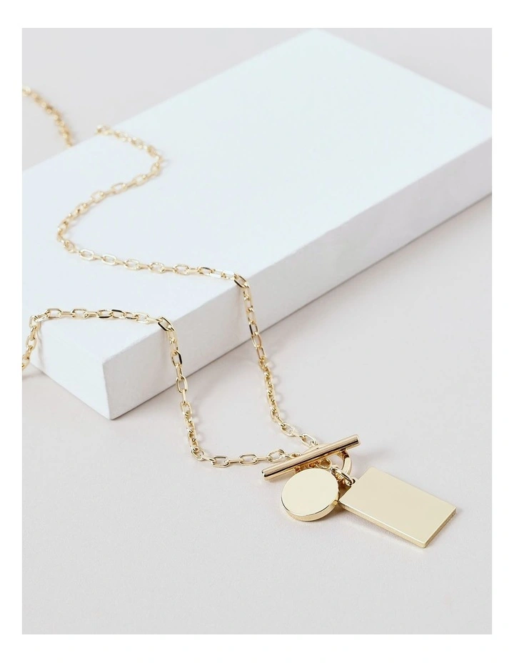 Charm Necklace in Gold image 3