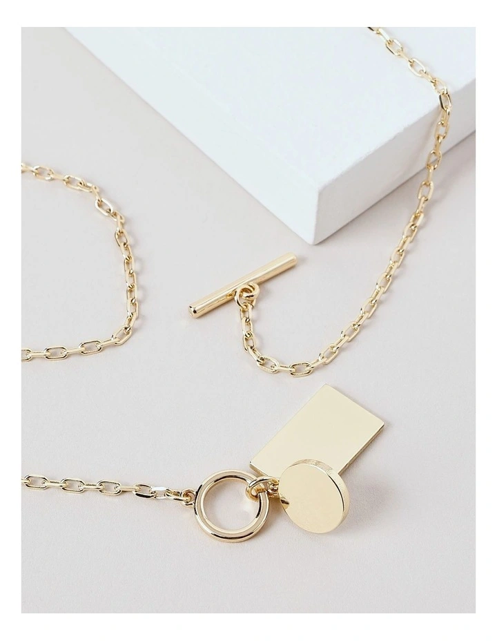Charm Necklace in Gold image 5