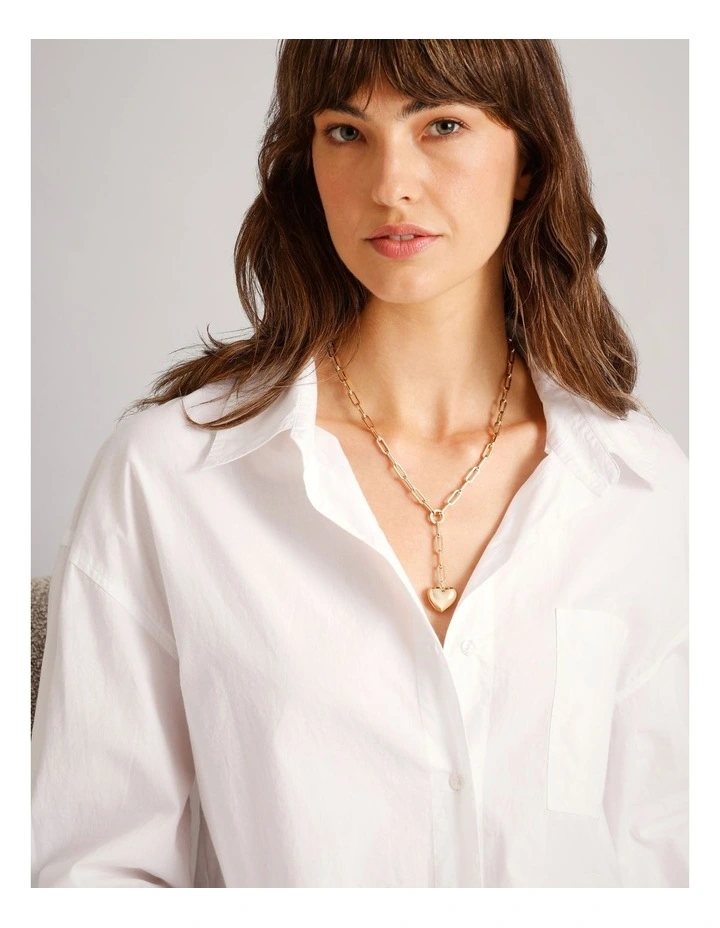 Heart Drop Chain in Gold image 4