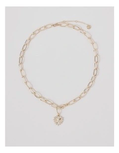 Heart Chain Necklace in Gold