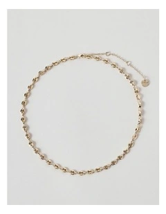 Wave Link Chain in Gold