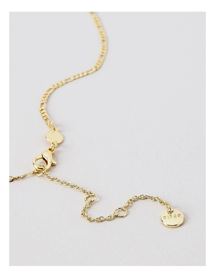 Oval Virgo Zodiac Necklace in Gold image 6