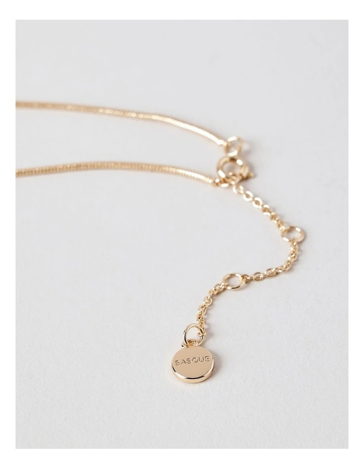 Gem Pendant Necklace in Blush image 5