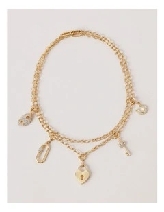 Charm Necklace Set in Gold