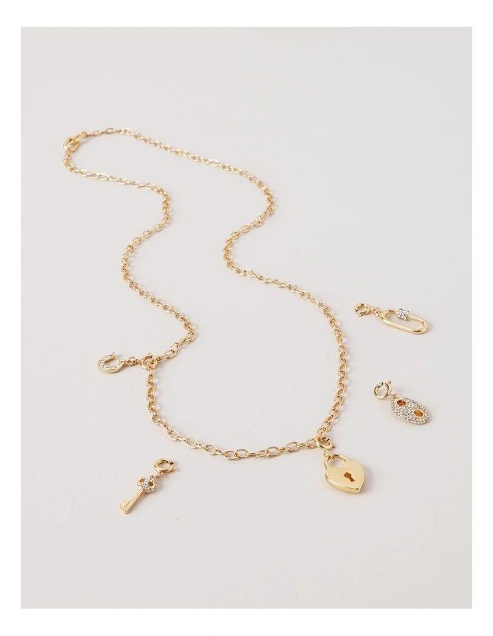 Charm Necklace Set in Gold image 5