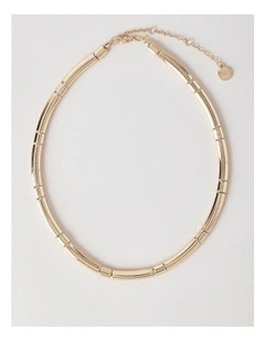 Tubular Necklace in Gold