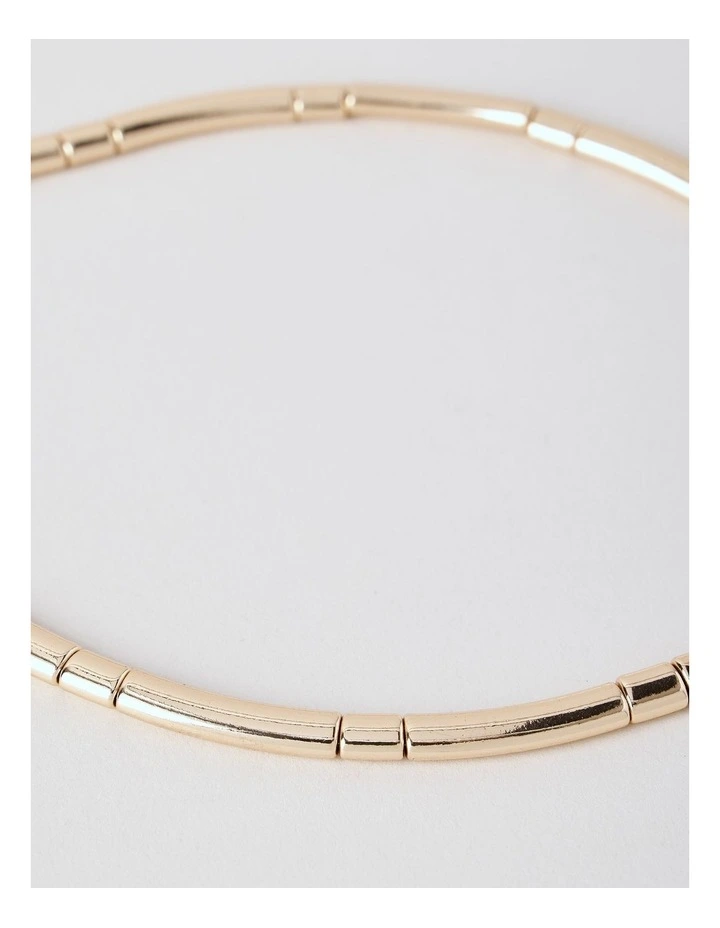 Tubular Necklace in Gold image 3
