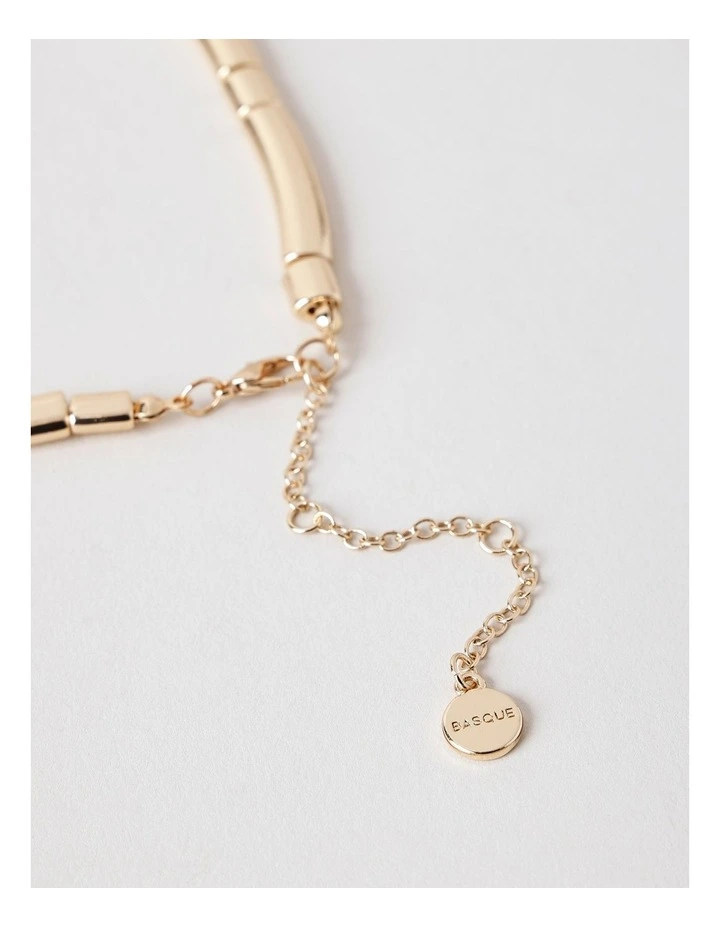 Tubular Necklace in Gold image 5