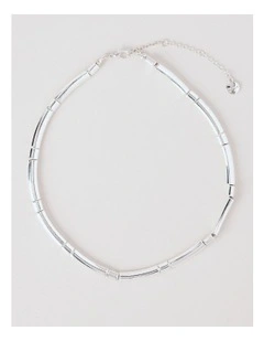 Tubular Necklace in Silver