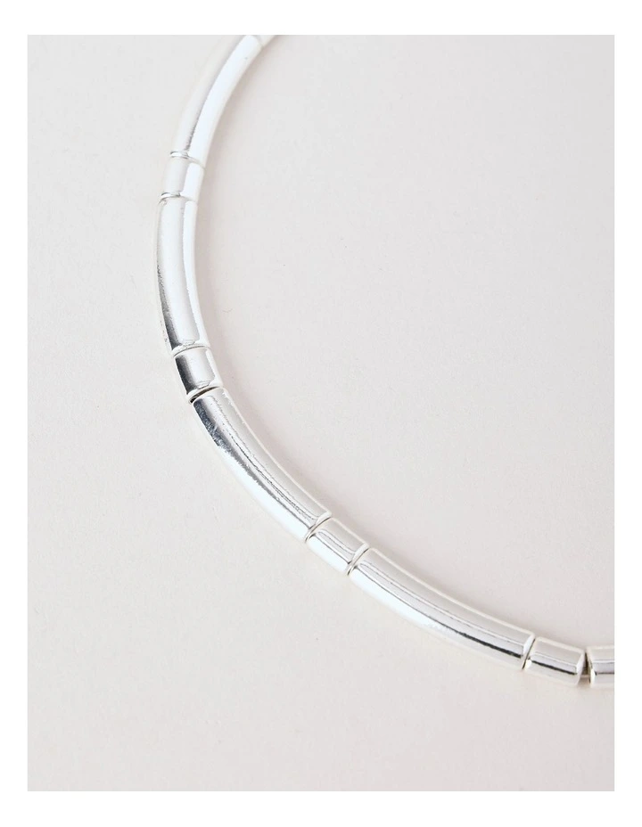 Tubular Necklace in Silver image 3