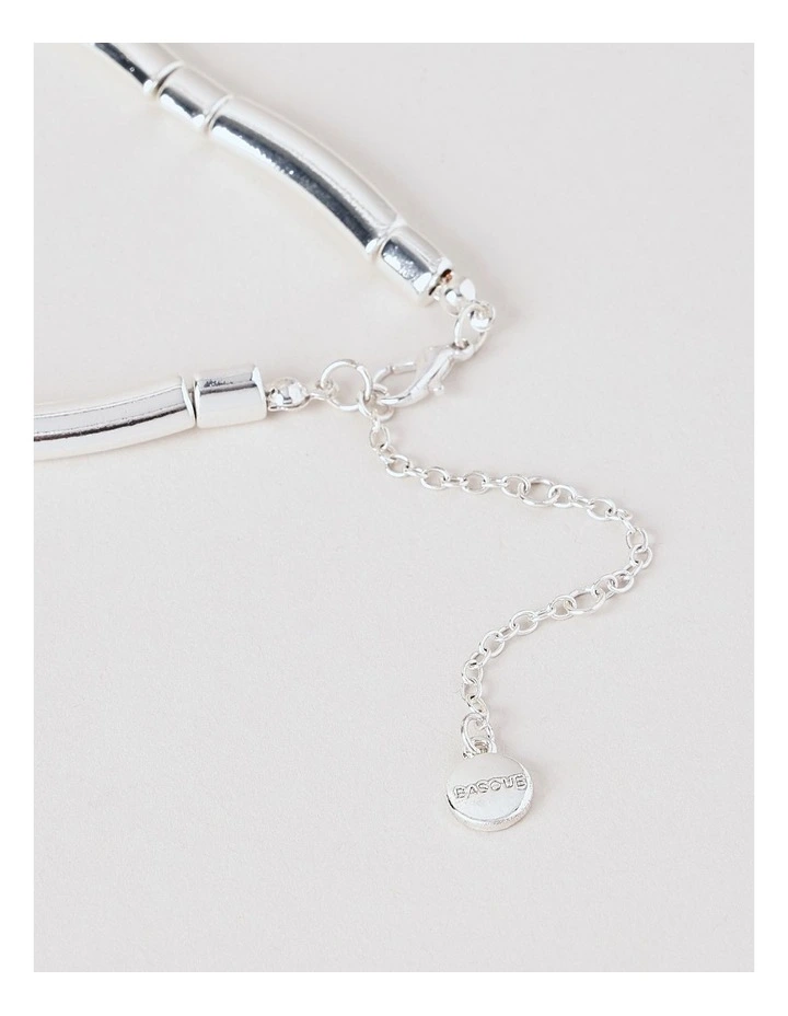 Tubular Necklace in Silver image 5