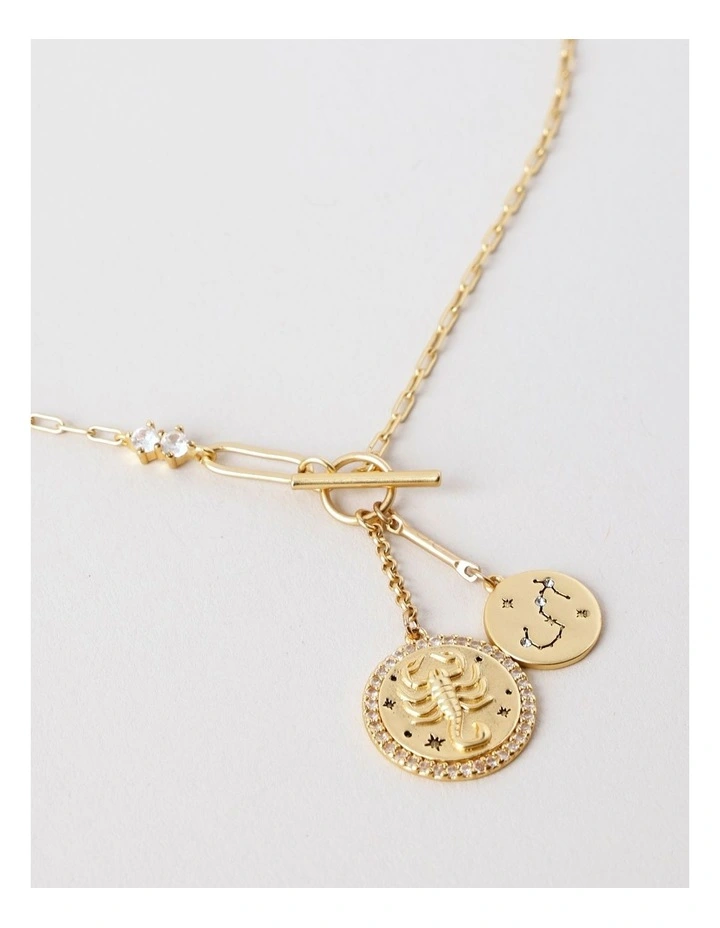 Scorpio Pendant Necklace in Gold image 2