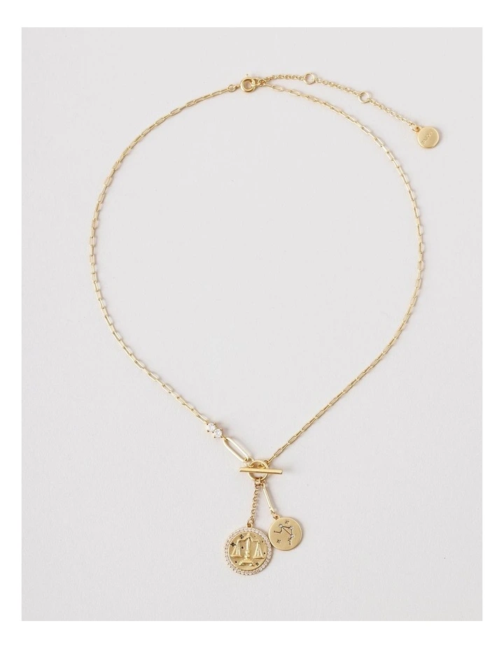Libra Pendant Necklace in Gold image 1