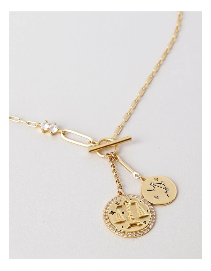 Libra Pendant Necklace in Gold image 2