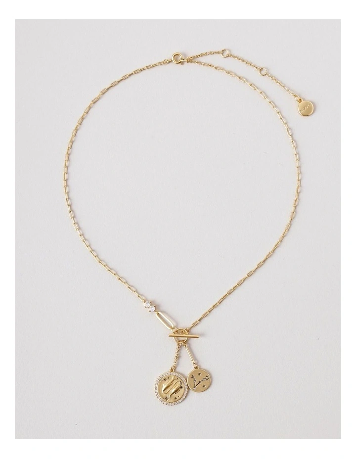 Pisces Pendant Necklace in Gold image 1