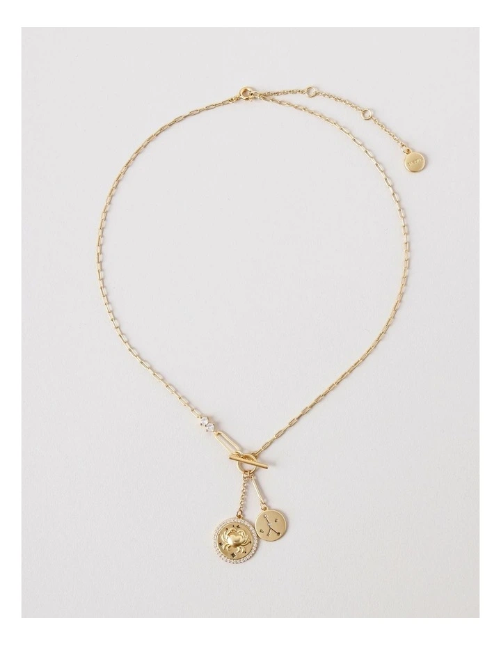Cancer Pendant Necklace in Gold image 1