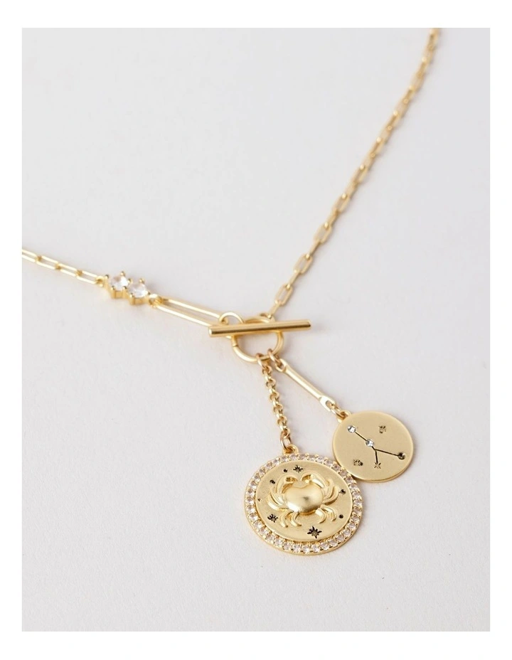 Cancer Pendant Necklace in Gold image 2