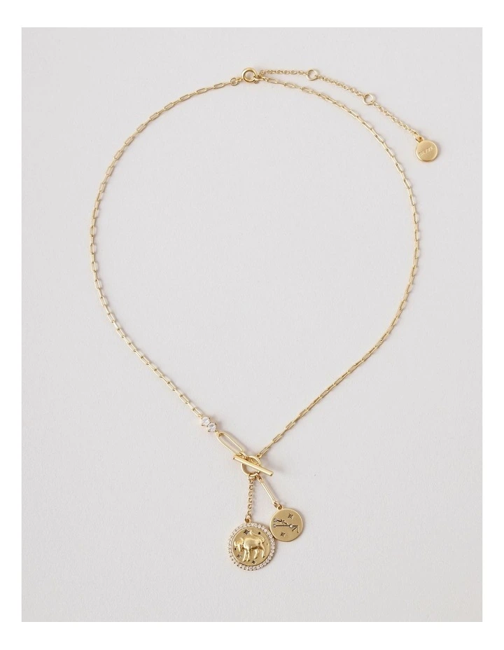 Taurus Pendant Necklace in Gold image 1