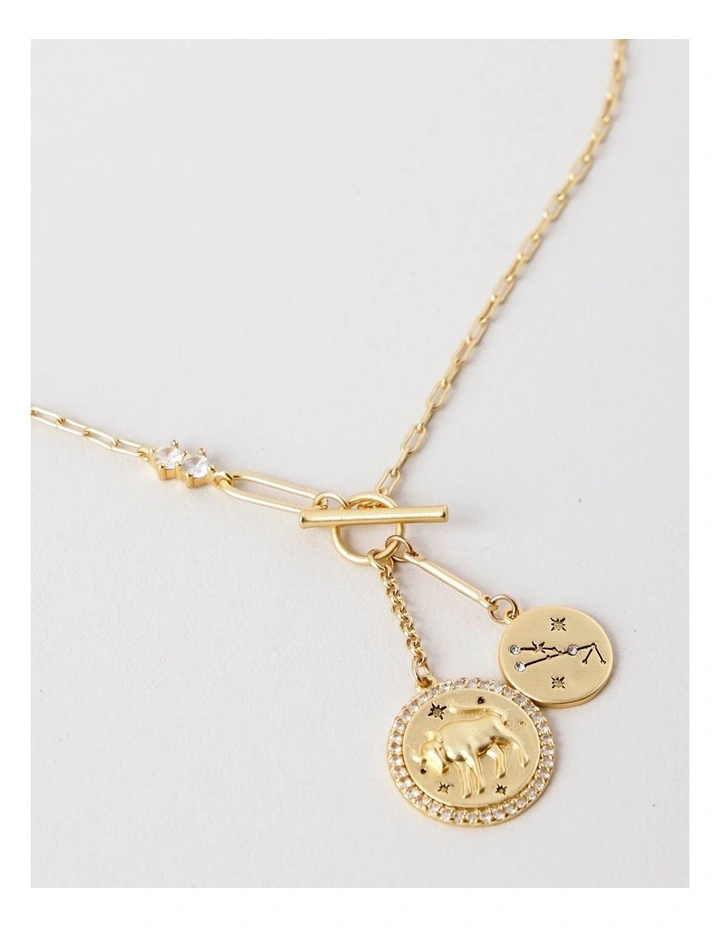 Taurus Pendant Necklace in Gold image 2