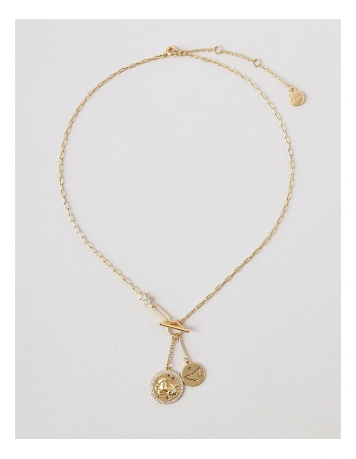 Capricorn Pendant Necklace in Gold image 1