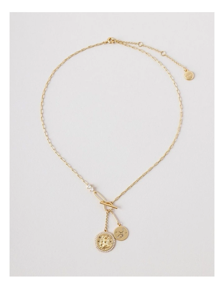 Virgo Pendant Necklace in Gold image 1