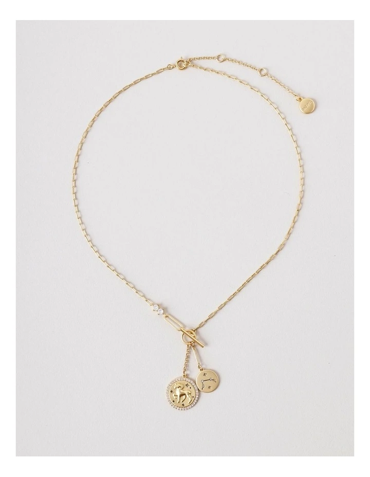 Aries Pendant Necklace in Gold image 1