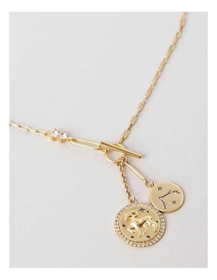 Aries Pendant Necklace in Gold image 2