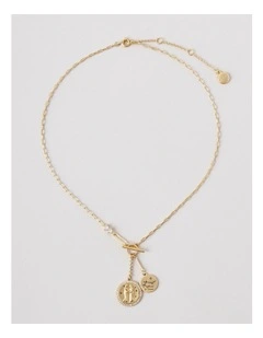 Gemini Pendant Necklace in Gold