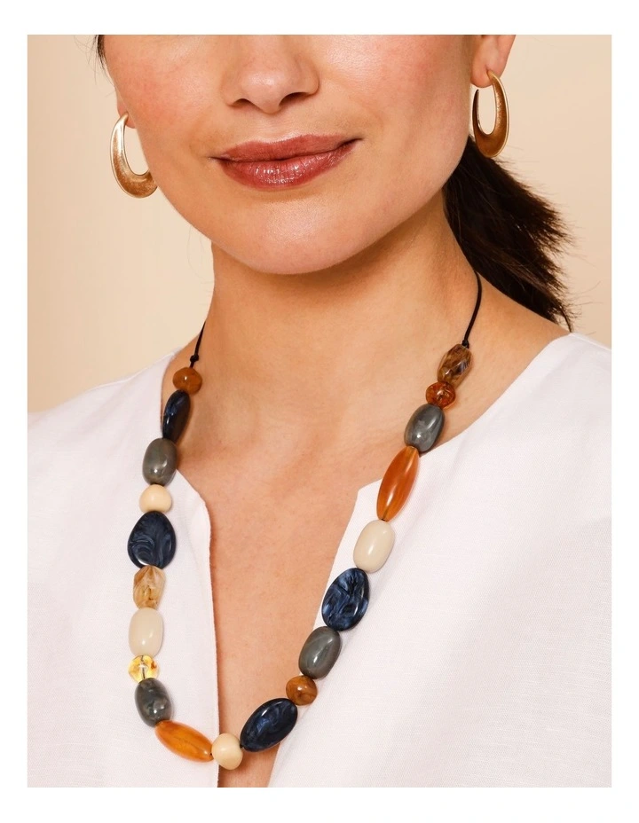 Stone Adjustable Necklace in Multicolour image 2