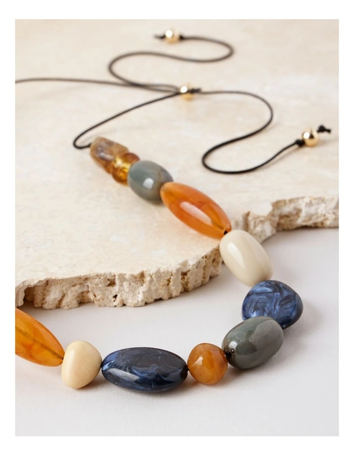 Stone Adjustable Necklace in Multicolour image 5