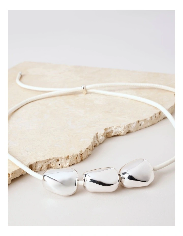 Nugget Necklace in Silver image 3