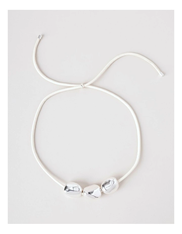Nugget Necklace in Silver image 5
