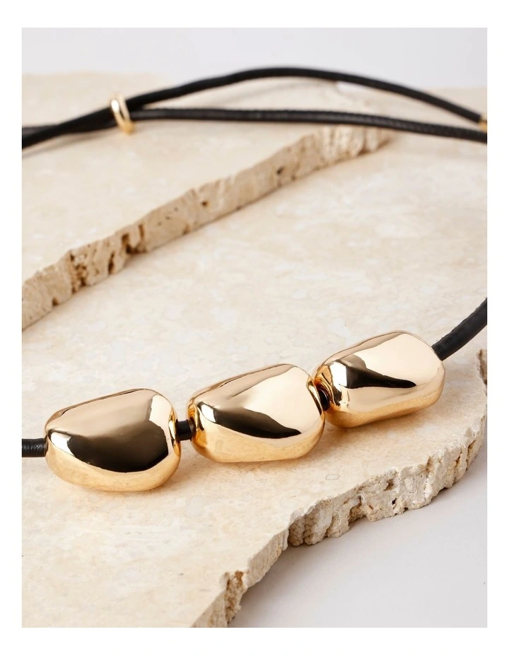 Nugget Necklace in Gold image 3