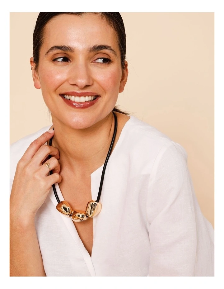 Nugget Necklace in Gold image 4