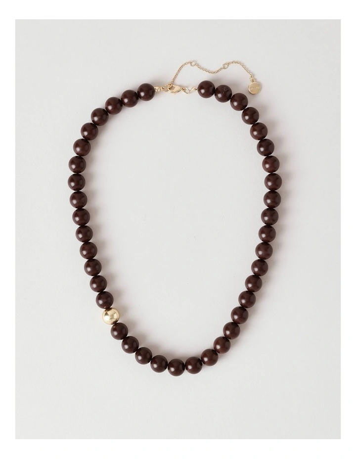 Semi Precious Necklace in Brown image 1