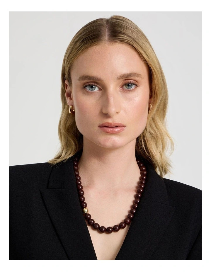 Semi Precious Necklace in Brown image 2