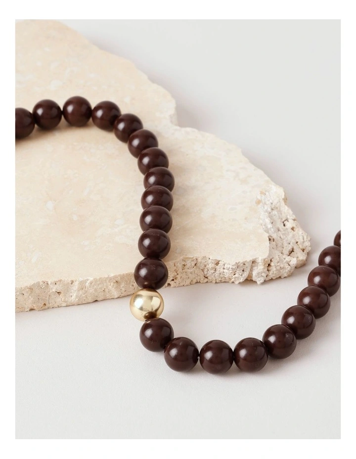 Semi Precious Necklace in Brown image 3