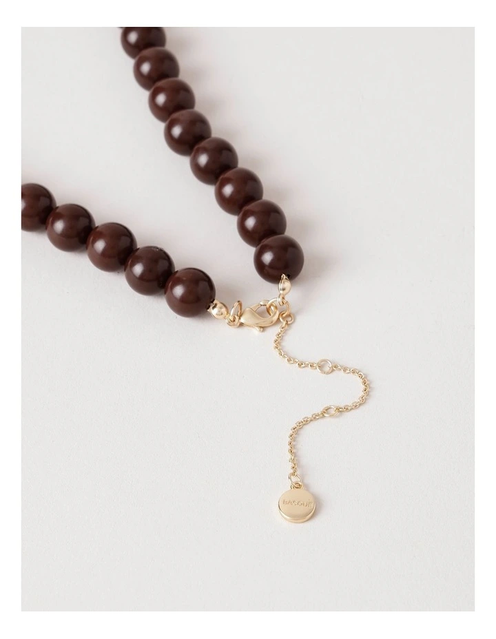 Semi Precious Necklace in Brown image 4