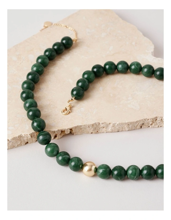 Semi Precious Necklace in Green image 3