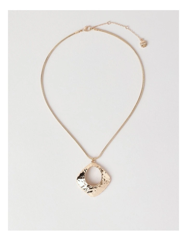 Hammered Pendant in Gold image 1