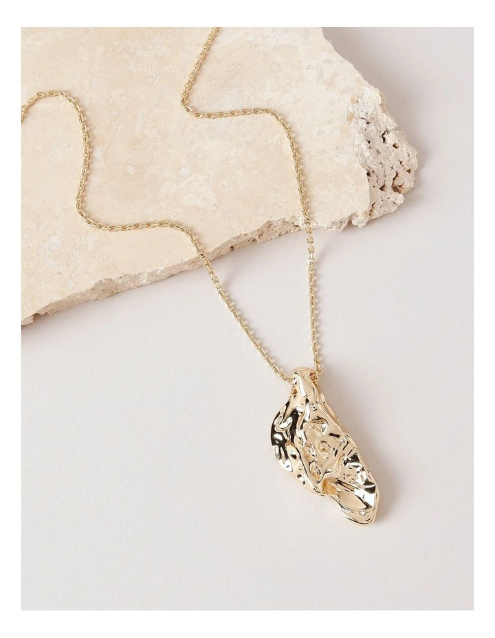 Gold Nugget Pendant in Gold image 3