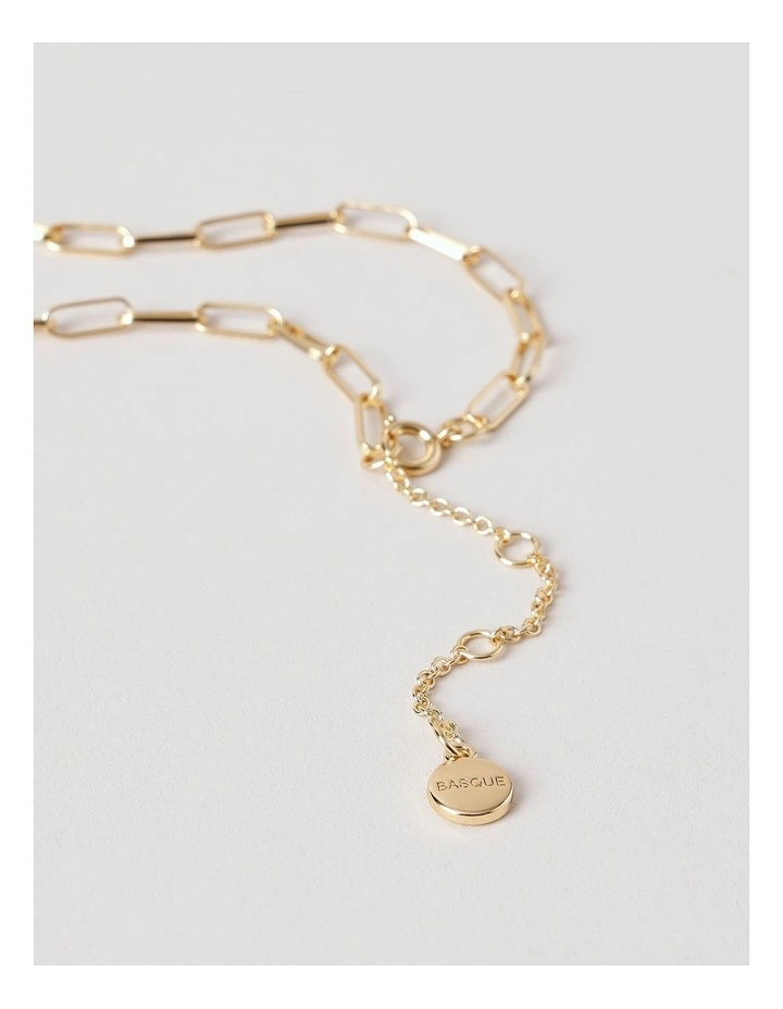 Hammered Diamante Pendant in Gold image 5