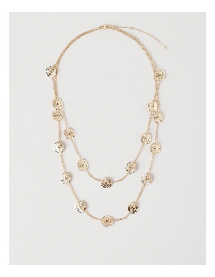 Fine Layered Necklace in Gold image 1