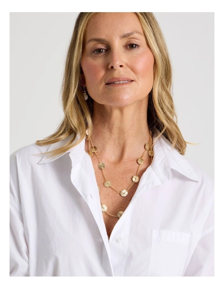 Fine Layered Necklace in Gold image 2