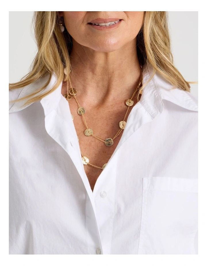 Fine Layered Necklace in Gold image 4