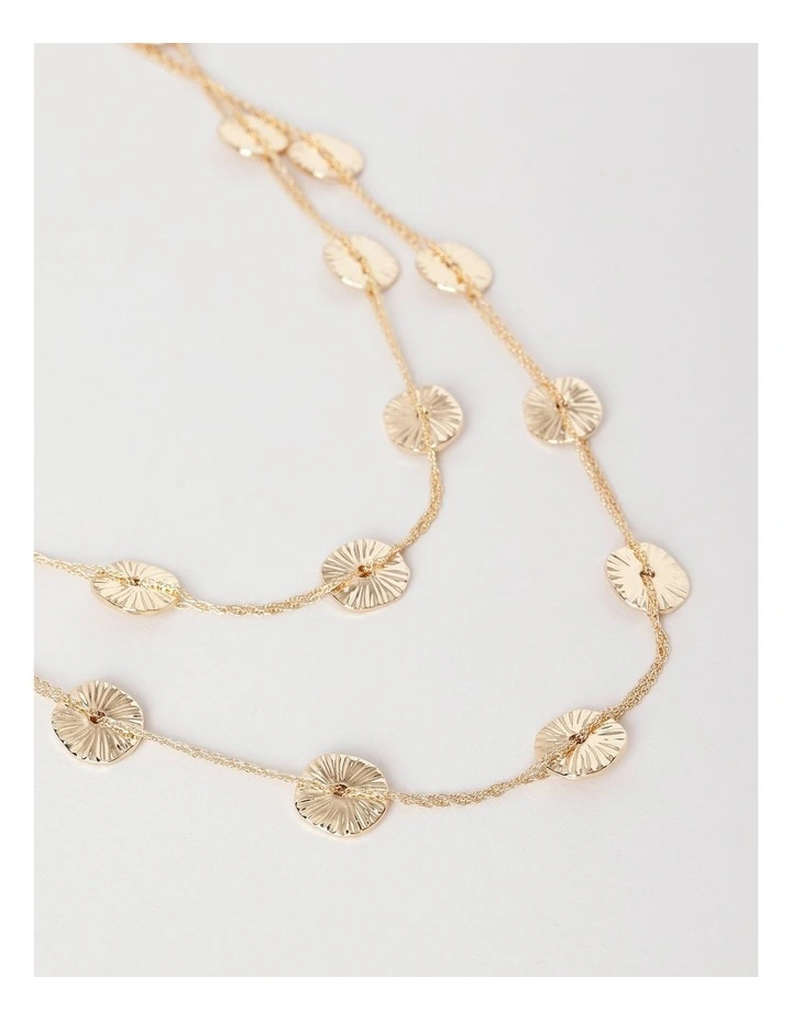 Fine Layered Necklace in Gold image 5