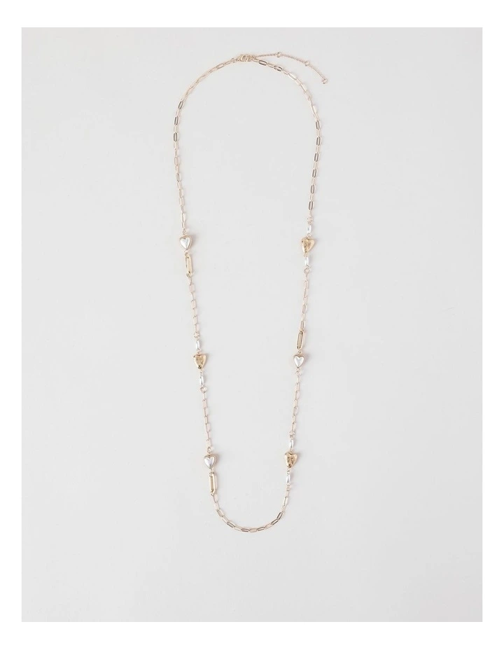Heart Charm Necklace in Gold image 1
